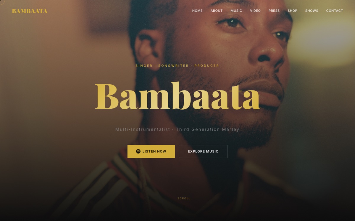 Bambaata — website design